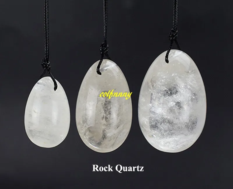 / partij 3 stks Geboord Natural Crystal Rock Quartz Yoni Eieren Jade Ei voor Kegel Oefening Healing Reiki Women Health Care