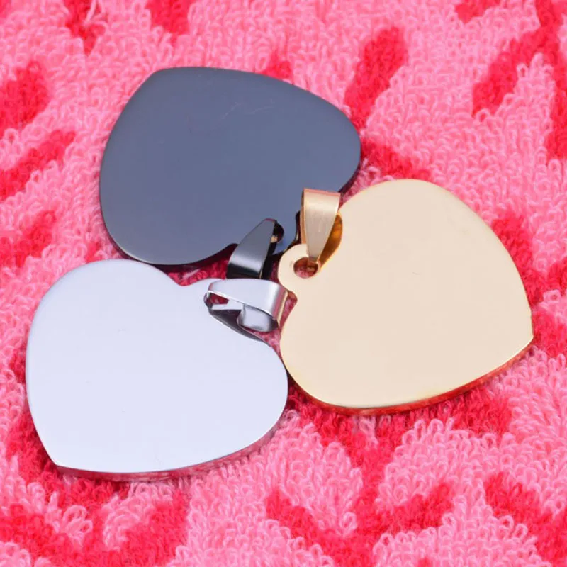 Heart Shaped Pet Tag Pendant Charm Dog Name Address Tags Engraved Pet Jewelry Accessories ZA6046