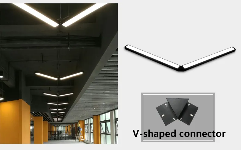 WOXIU-Lámpara led larga para iluminación de oficina, iluminación creativa con personalidad, costura simple, loft, viento, hogar, restaurante, centro comercial