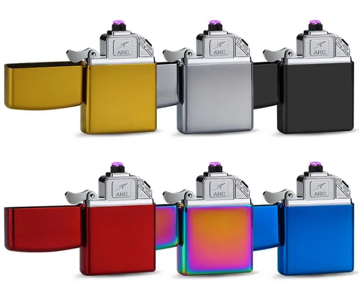 Plasma-Doppellichtbogen-Feuerzeug, elektrisch, USB, wiederaufladbar, flammenlos, winddicht, Zigarettenanzünder, 6 Farben, für Pfeifen, Werkzeuge, Zubehör