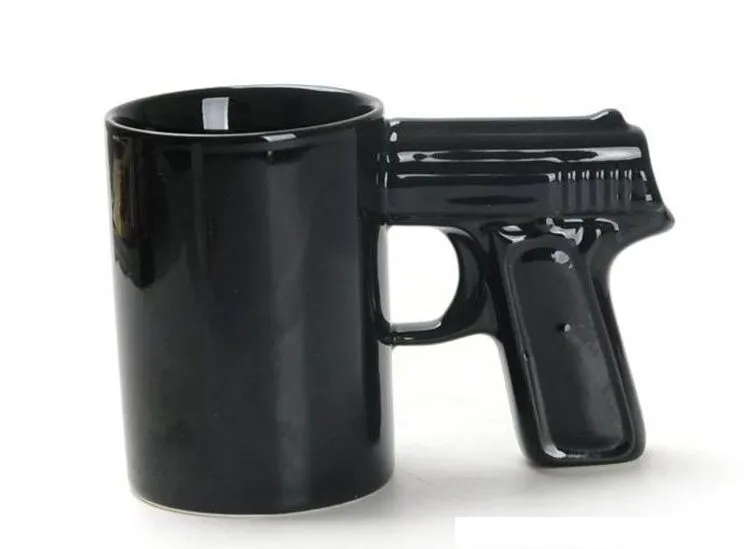 Pistol Grip Coffee Cups Mug Funny Gun Mugs Milk Tea Cup Creative Office Ceramic Mug Drinkware