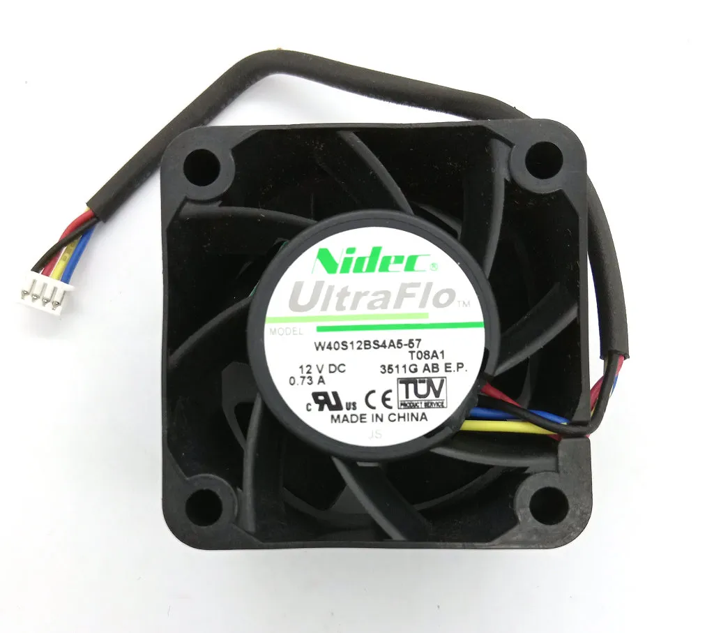 New Original Nidec W40S12BS4A5-57 DC12V 0.73A 40x40x28MM 4Lines Computer cooling fan