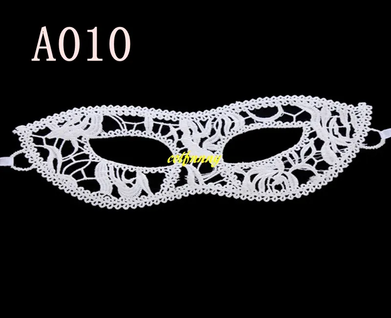 20st / mycket nyaste vita mjuka spetsmaskpartiet sexiga maskera maskerade masker för klänning venetiansk karneval