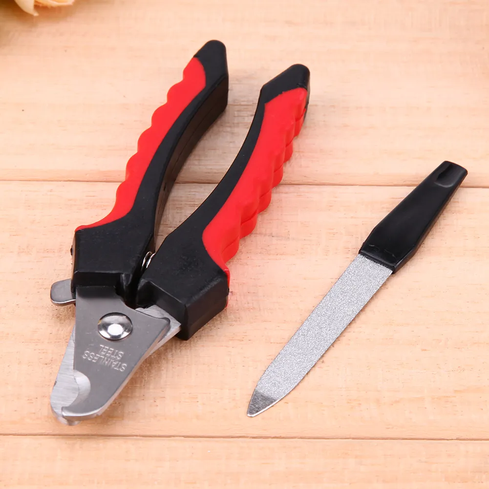 Pet Nail Safety Stainless Steel Cutter Tool Claws Scissor Pet Dog Nail File Toe Care Trimmer Clipper Small12cm E5M1