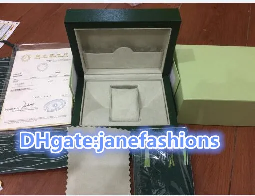 고품질 선물 상자 녹색보기 나무 상자 지침 카드 녹색 나무 시계 박스 무료 배송
