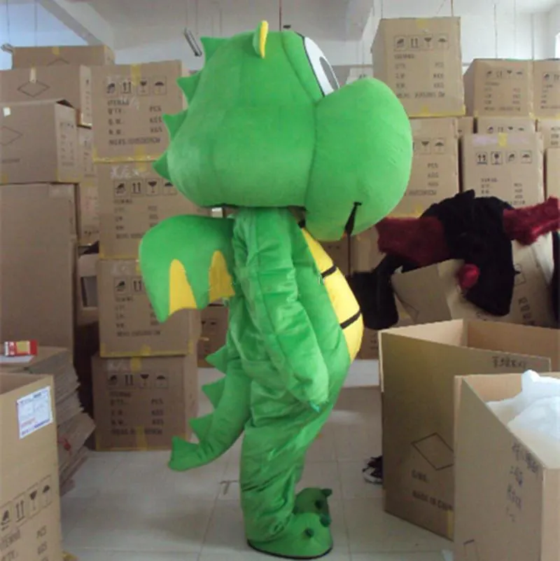 2018 Descuento de fábrica Disfraz de mascota de dinosaurio Yoshi Tamaño adulto Disfraz de dibujos animados de dinosaurio verde Fiesta de disfraces229C