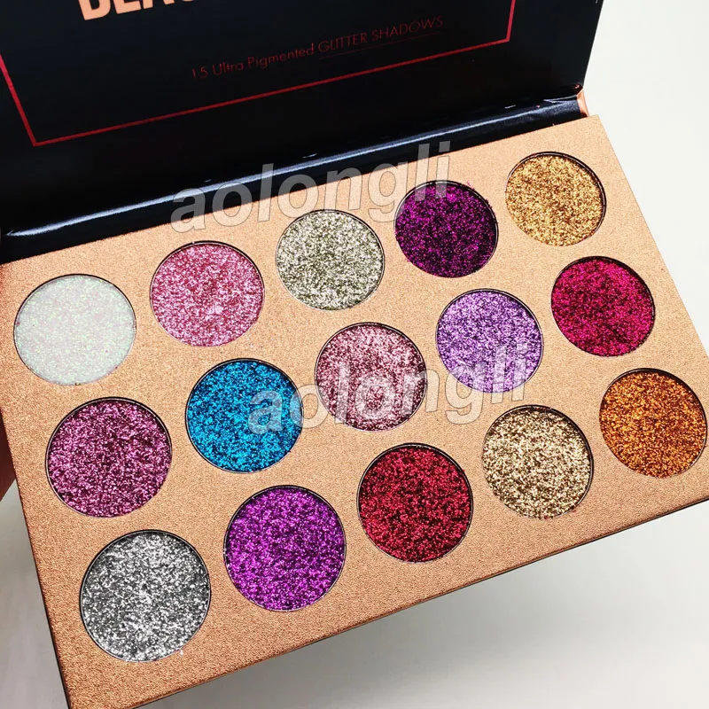 Best Beauty Glazed Glitter Eyeshadow Palette 15 kolorów paleta cieni do powiek makijaż Ultra Shimmer kosmetyki do twarzy