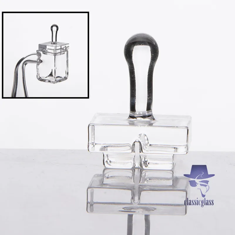 Quarzo Carb Cap per Sugar Cube Style fumo Banger Nail Tappi per unghie quadrati con 2 tagli