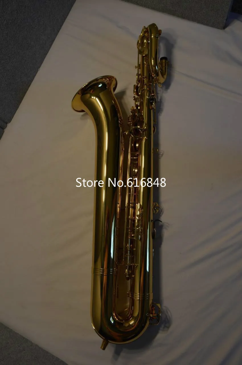 Jupiter JBS1000 Baritone Saxophone Corps Gold Laquer Surface Brand Instruments E SAX FLAT AVEC CASE DE TOUVAS EN BOUCHE1418665
