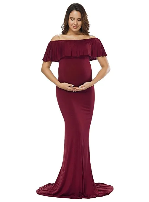 Maternity Dress Maternity Photography Props Sexy Maxi Dress Elegant ...