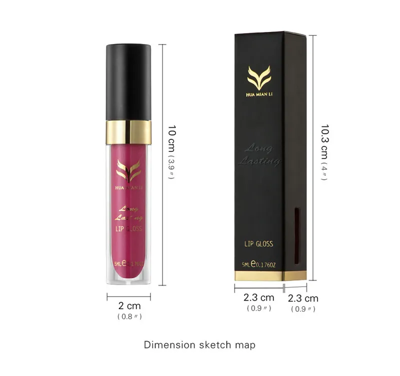 New China Brand HUAMIANLI matte liquid lipstick 5g Lip Gloss Surface Long lasting Lipstick High quality DHL shipping