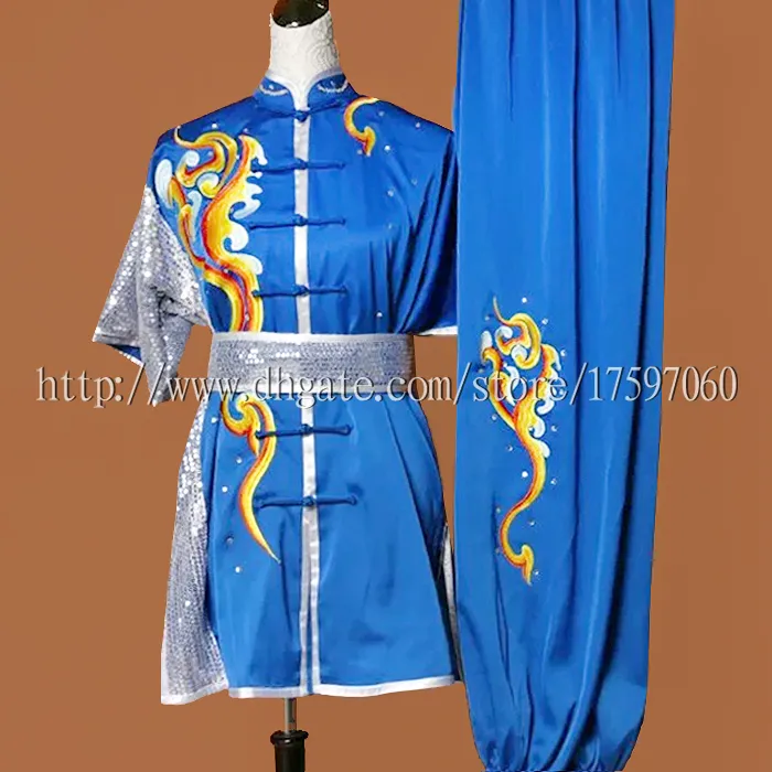 Chinese Wushu uniform Kungfu clothing Martial arts suit taolu outfit garment Routine kimono for men women boy girl kids adults chi7378911