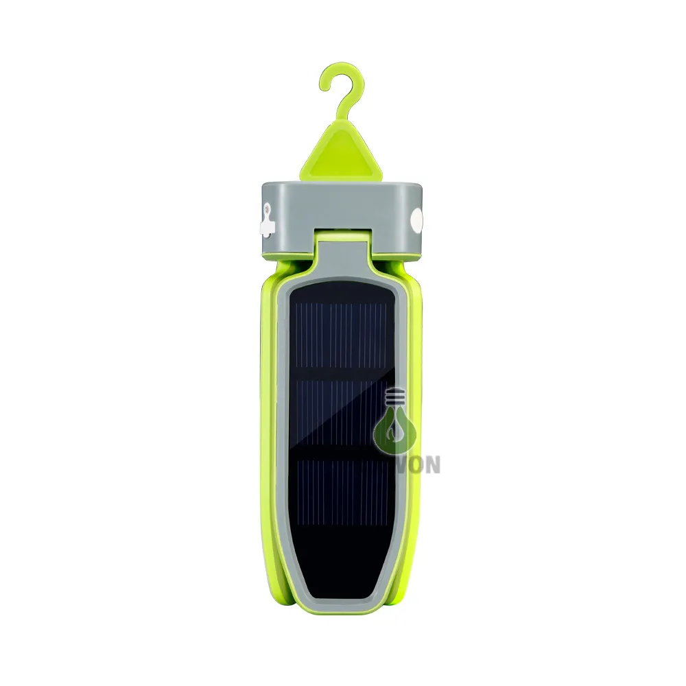 LED pliante Clover Lanterne de camping solaire Lumière USB rechargeable et solaire facturable 3 Luminosité 18LED pour camping en plein air Randonnée