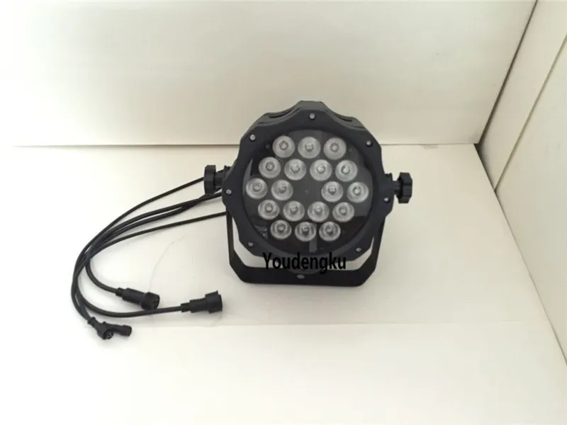 2 peças ao ar livre led par luz rgbwa 5em1 ip65 dmx palco 18x15w Led parcan à prova d 'água