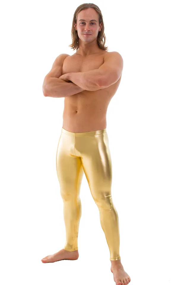 Mens clearance metallic leggings