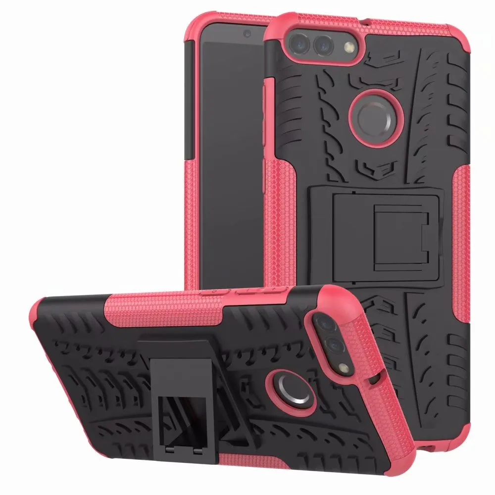 Hybrid Kickstand Impact rugged頑丈なTPU + PCケースカバーSmart 2020 P40 Lite P40 Pro /ロット