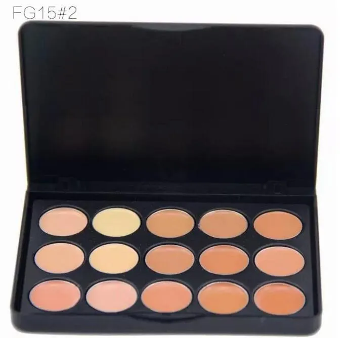 Professionelle 15 Farben Concealer Foundation Kontur Gesichtscreme Make-up Palette Mini Box Pro Tool für Salon Party Hochzeit Täglich 2018