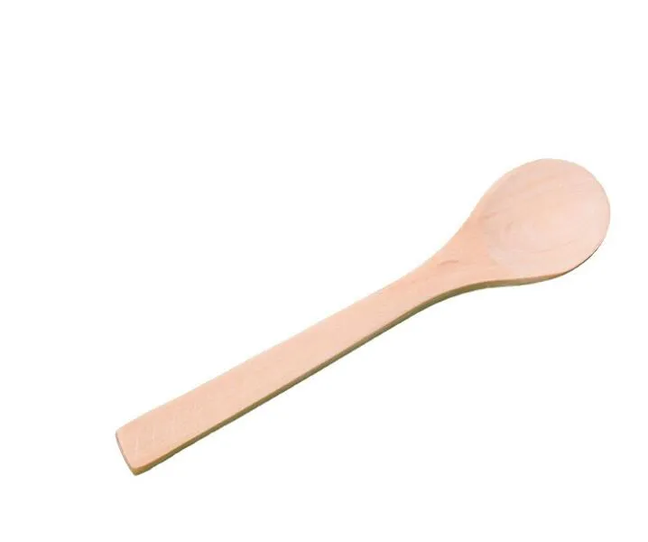 Natura Drewniane lody łyżki dziecięce Deser łyżka drewna Kawowa miarki Kuchnia Bar Flatware Scoops Tea Spoon Tool Hurt