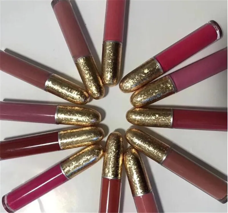 NOUVEAU Maquillage Collection de Noël Rouge à lèvres liquide mat 12 couleurs Brillant à lèvres pour cadeau de Noël Expédition DHL