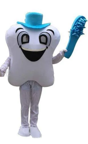 2018 dente sorridente de alta qualidade mascote de dentista fantasia festa vestido adulto presente 253O