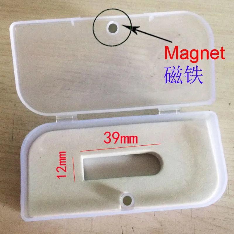 환경 보호 투명 선물 상자 PP 포장 크기 45x95x22mm 사각형 USB 상자 플라스틱 포장 상자