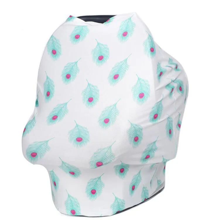 Couverture d'intimité d'allaitement extensible multi-usage pour bébé avec foulards à boutons couverture à rayures écharpe infinie soins infirmiers bébé voiture Sea9392286