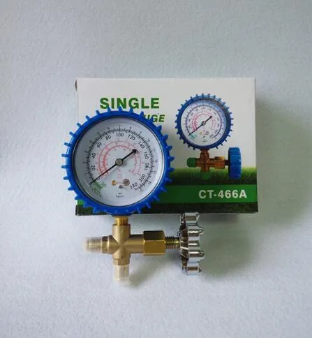 466 Single Table Valve R22 R134 Automobile Air Conditioning Refrigerator Maintenance Fluorinated High and Low Pressure Gauges