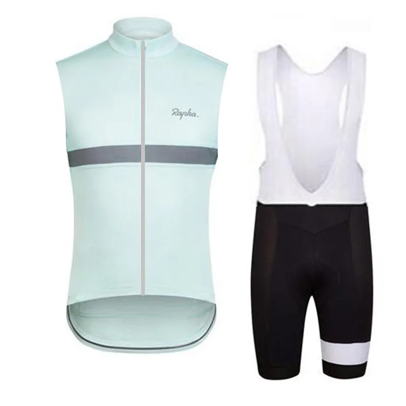 RAPHA Team Radfahren Ärmelloses Trikot Weste Trägerhose Shorts Sets Fahrradbekleidung Kleidung MTB Uniform Fahrrad Maillot Culotte E3112