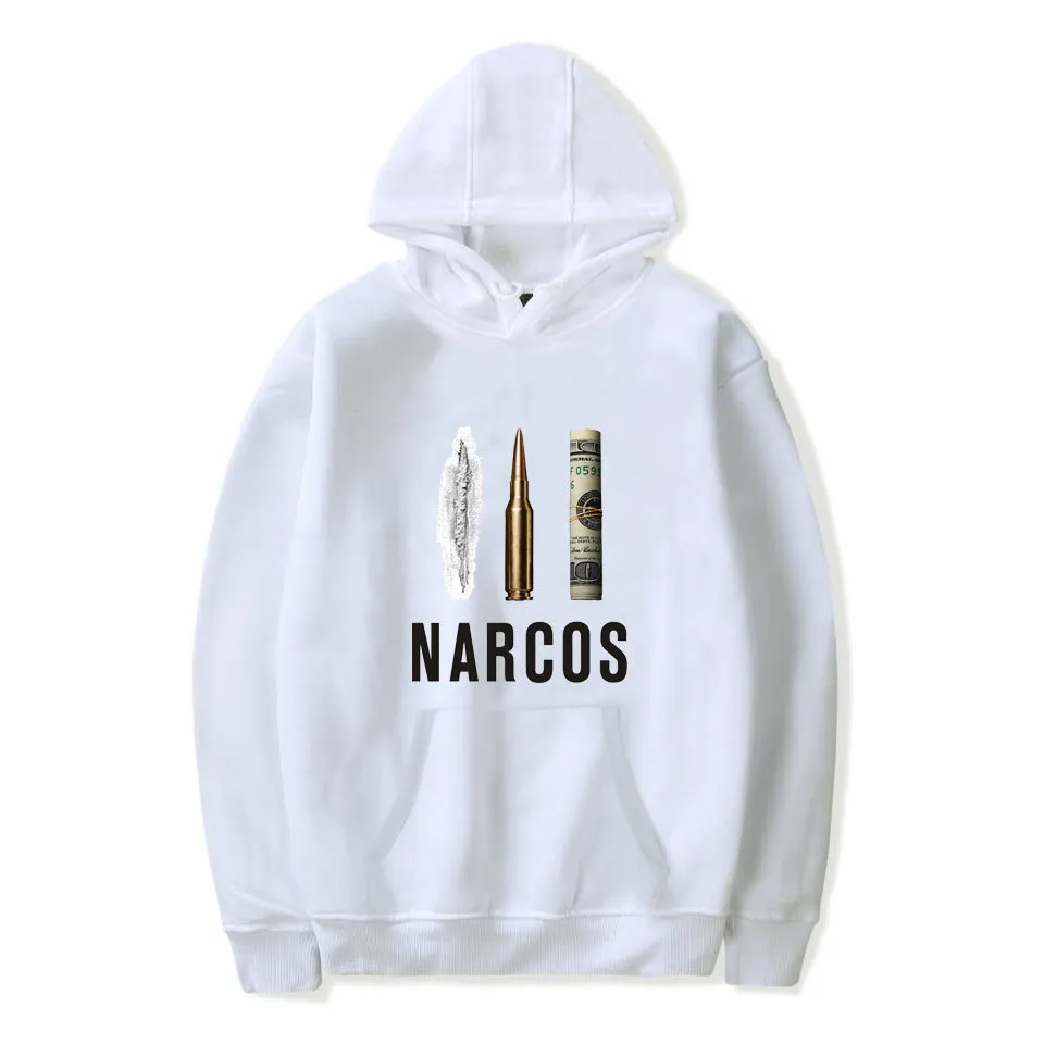 Nytt märke högkvalitativ pablo escobar hoodies streetwear penna dollar silver eller bly cap sweatshirts toppar h027h027