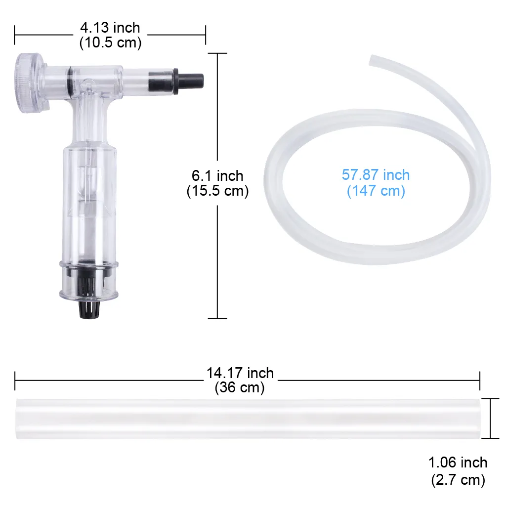 Aquarium -Fischtankkiessandreiniger mit Flusskontrolle Vakuum -Siphon -Wasseraustauscher perfekt zum Reinigen von Medium und großem Maßstab2914135