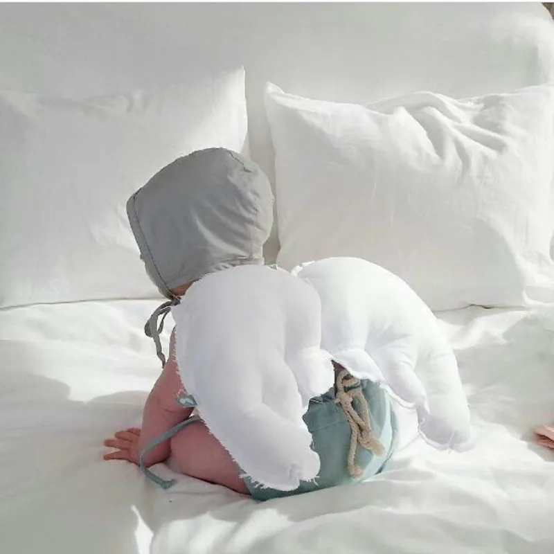 Cute Angel Wings Pillow for Baby Soft Cotton, Newborn Support, Bed  Decoration Shop Now!