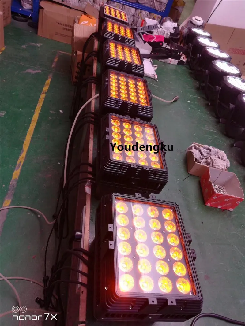 2 pieces led city color rgbwa wedding stage washer uplight 24*15W rgbwa 5 in 1 dmx led outdoor wall wash light