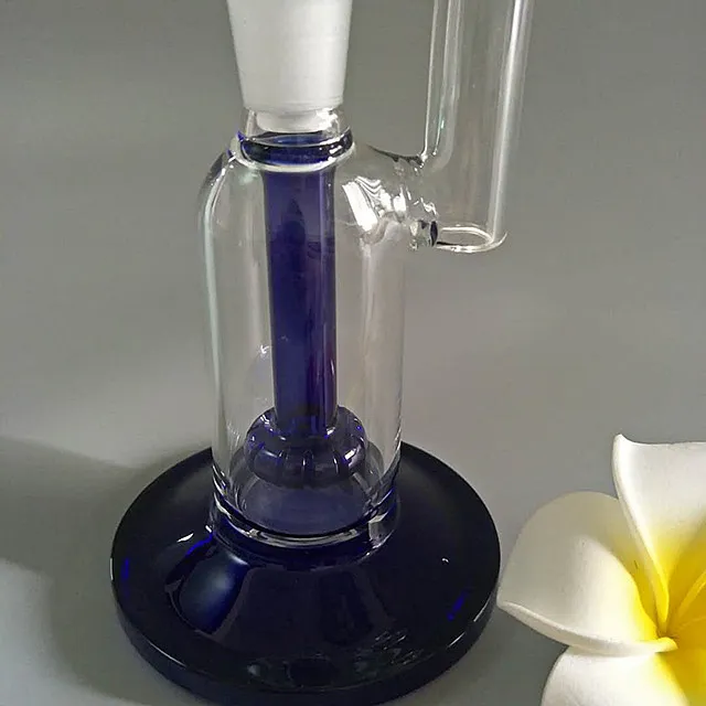 Nouveau bleu petit portable de haute qualité barboteur verre bong tuyau d'eau bongs avec 1 perc 8 pouces de haut 14mm mâle joint GB-346