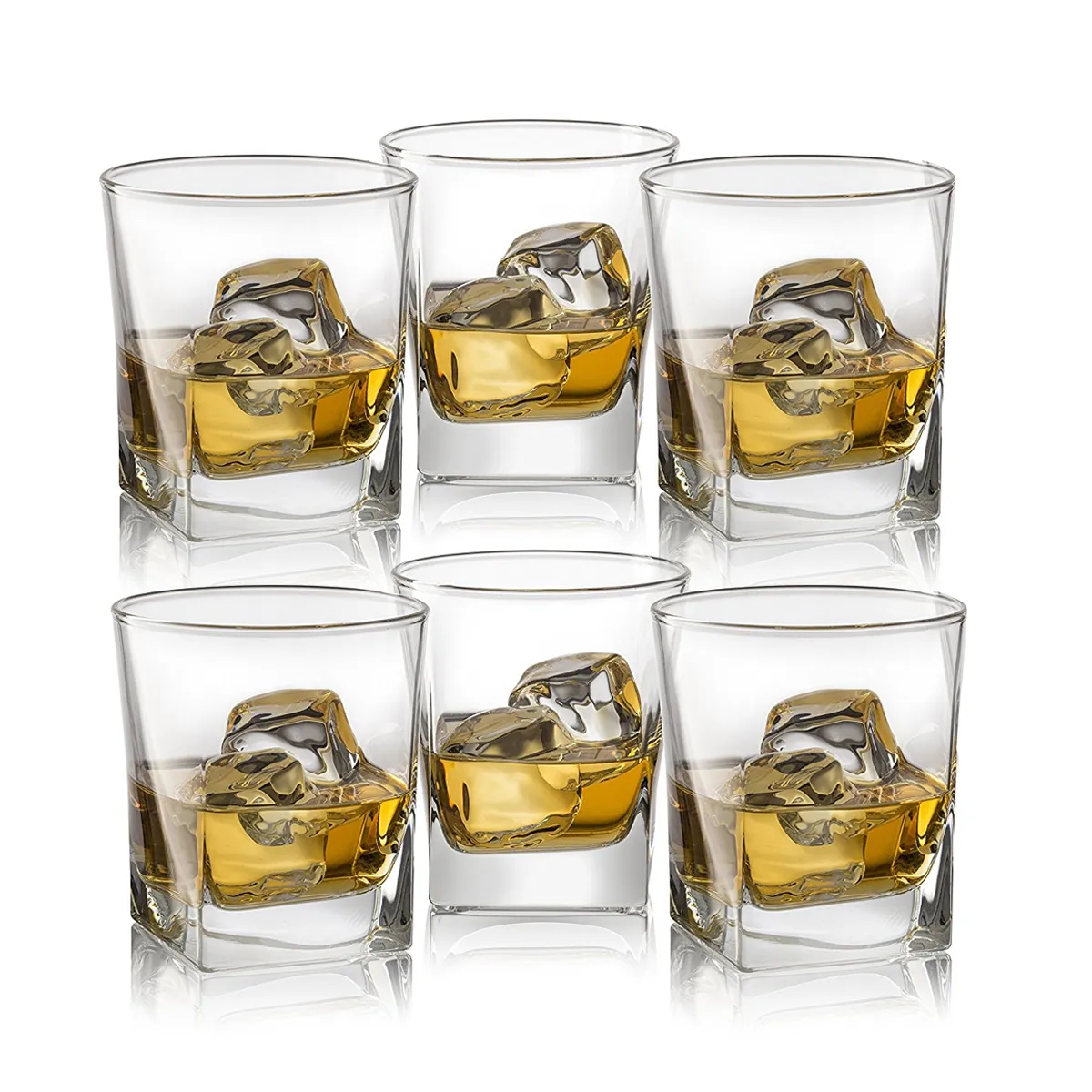 Vaso de whisky doble antiguo, vasos de bar con base pesada de 10 oz para bebidas escocesas, bourbon y cócteles