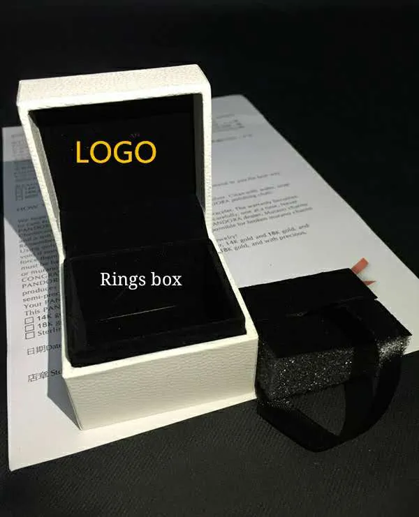 Wit geschikt voor Box Flat Sponge Pillow Inside Charms Bead Ketting Oorbel Ring Armband Sieraden geschenkdozen papieren zakken Pakket Display