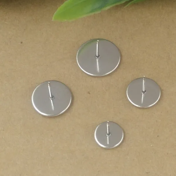 Stud Earrings Pins Base Connector Plate Tray Back Stoppers Clip Jewelry ...