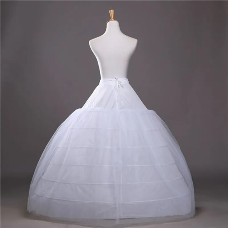 2018 SODIGNE BALL GOWN Petticoats för bröllopsklänningar Elastiska 6 Hoops One Tiers Dress Underskirt Crinoline Bröllop Tillbehör