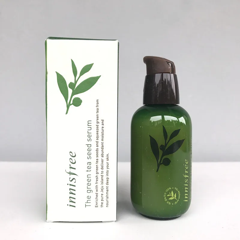 Corea INNISFREE botella verde crema el suero de semilla de té verde loción hidratante para el cuidado de la cara 80ML nueva crema para el cuidado de la piel de la cara