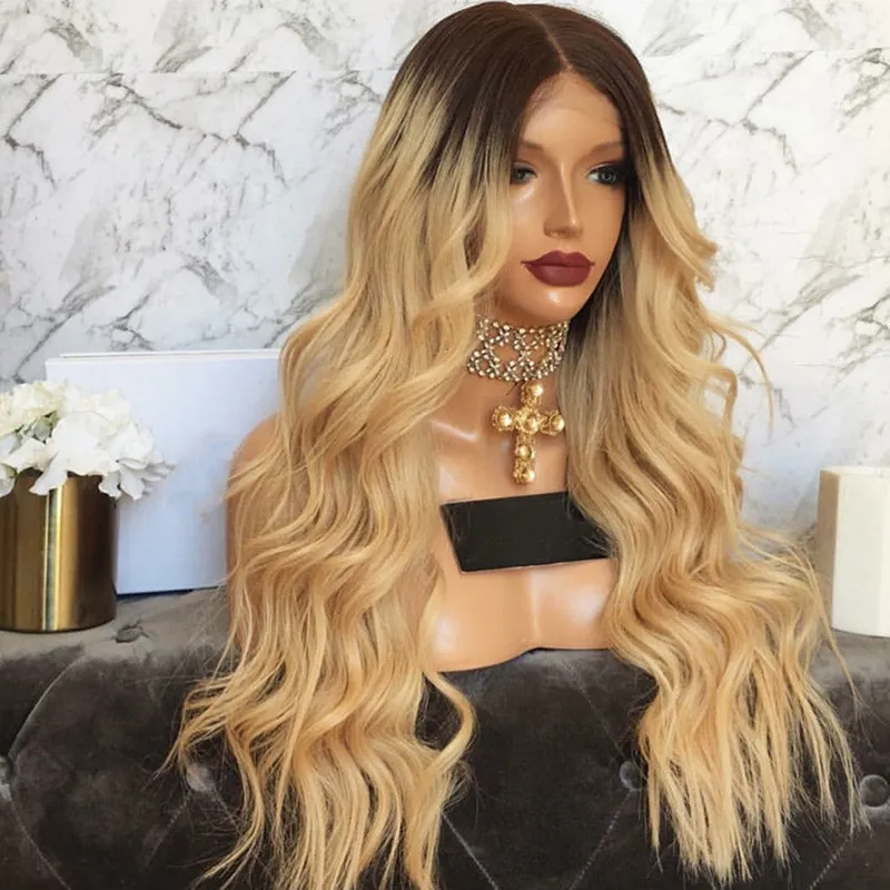 Cheap blonde wigs with dark roots discount