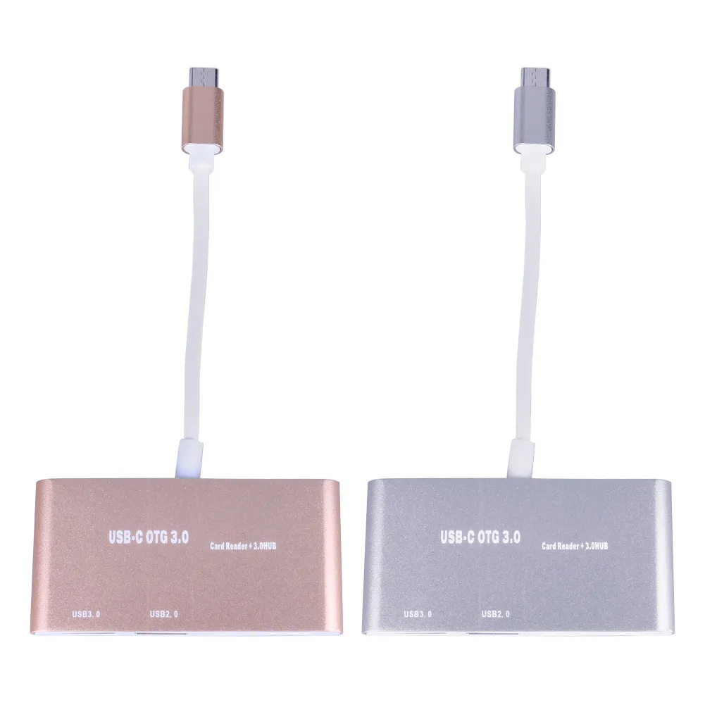 USB 3.1 Type-C OTG HUB SD TF Reader kart Combo dla MacBook Air Pro Laptop 30 sztuk / partia