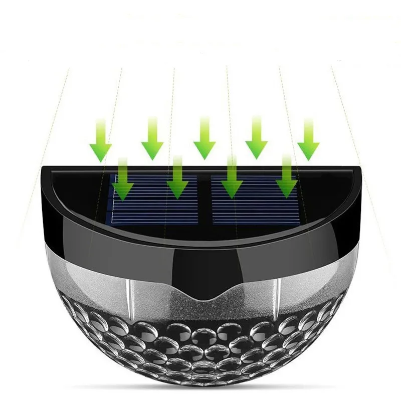 Solar light outdoor verlichting 6 LED-beveiliging licht waterdichte kwart bal lichten voor tuin wandlamp hekstair dek pad