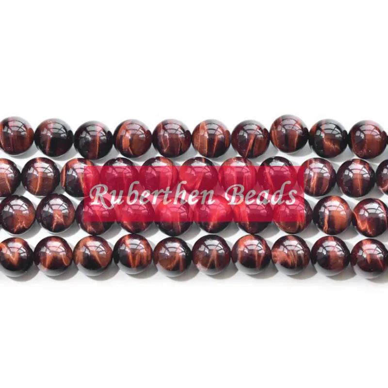 Nb0019 högkvalitativ natursten röd tiger öga pärlor natursten grossist lösa pärla 8 mm runda bärar för att göra smycken