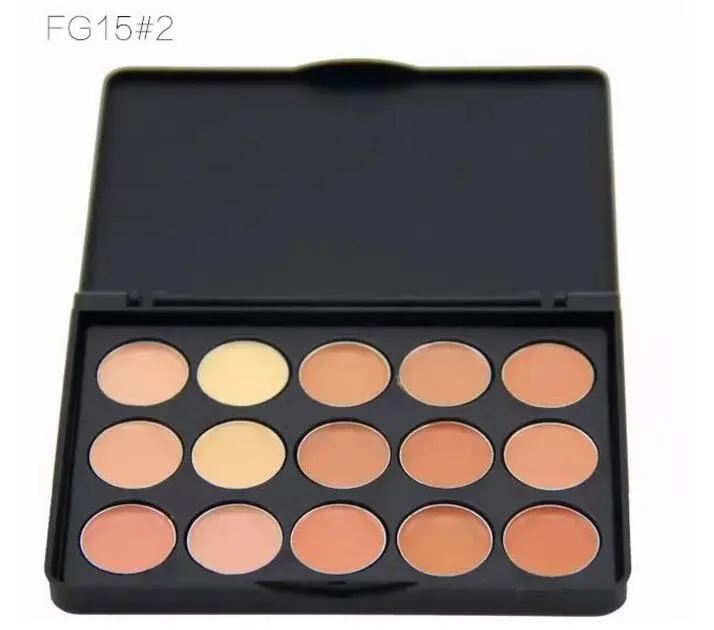 Professionell 15 färger Concealer Foundation Contour Face Cream Makeup Palette Mini Box Pro Tool för Salon Party Wedding Daily