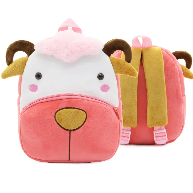 Cute Animal Sheep Baby School Bags Kindergarten Toddler Backpack Kids Boys Girls Gifts Cartoon Small Plush Schoolbag