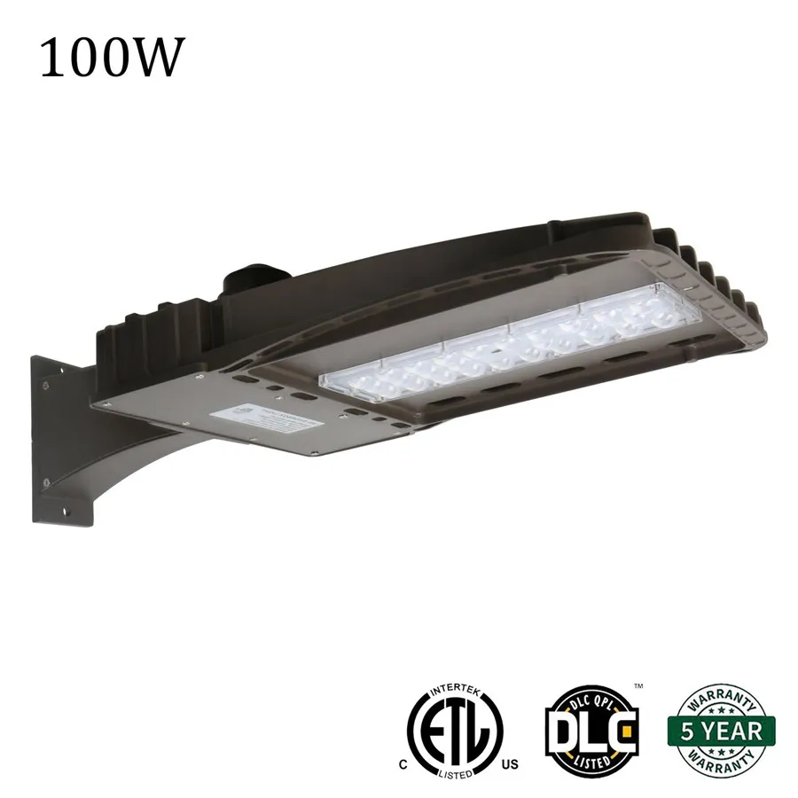 LED Shoebox Parking Lights 100W 150W 200W IP66 Waterproof Outdoor Street Pole Light with UL & DLC Listed