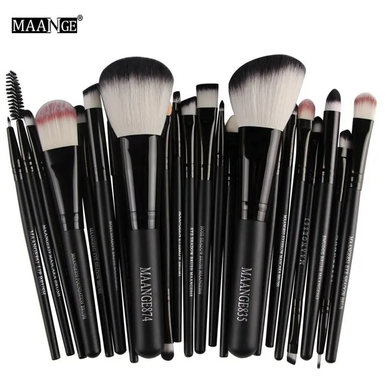 Maange 22st Beauty Makeup Brushes Set Cosmetic Foundation Pulver Blush Eye Shadow Lip Blandning Make Up Brush Tool Kit Maquiagem