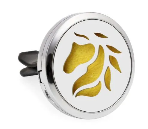 1st Butterfly Snowflake Tree Deer 30mm Eloy Car Diffuser Locket Vent Clip Aroma Parfym Magnet Locket med 10p Oil Pads H4653029