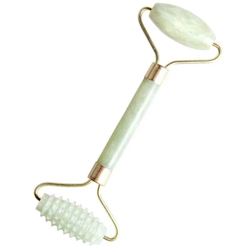 Heißer Gesichts Massage Roller Natürliche Jade Gesicht Dünne massager Gesichts Schönheit Massage Werkzeug Zubehör Drop Shipping