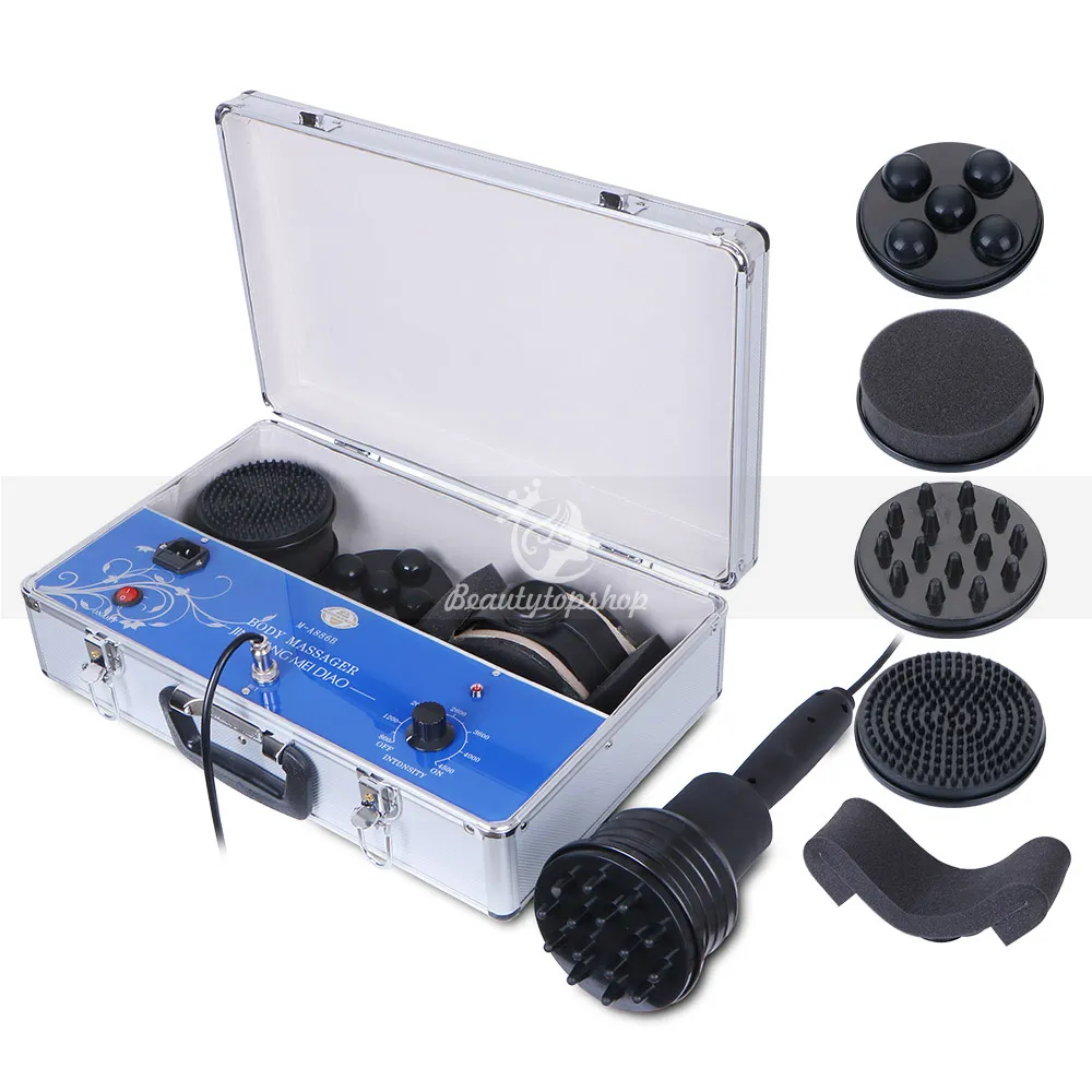 Hot 5 in 1 fat loss vibrating cellulite massage machine 5 pcs replacement massage head for different functions