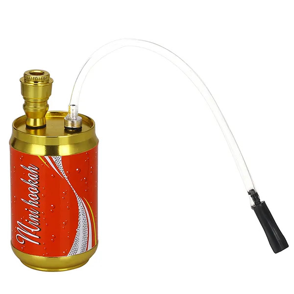 Mini Hookah Reting Pipe Colorful Metal Aluminium Curs Coke Bottle Diameter 5cm höjd 10 cm rök tobaksrörhållare3457431